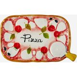 Edelweiss Italy Beyaz Seramik Pizza Tabağı 29X19 Cm