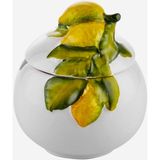 Edelweiss Italy Limone E Fiori Fiori Seramik Şekerlik - Açık Sarı