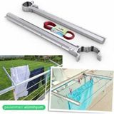 Eden Asvera 51mm Yuvarlak Küpeşte Balkon Çamaşırlık - DİKKAT: Sadece Yuvarlak Korkuluklar İçindir