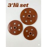 Edenza 3'lü Set Güveç Dolma Sarma Taşı Kapağı Sırlı Çömlek 23 Cm, 21 cm ve 18 cm - Çok Renkli