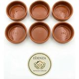 Edenza 9 cm 6'lı Set Çömlek Güveç Kase Sufle Kabı Fırın Kase Güveç Kabı Sütlaçlık Kase - Çok Renkli