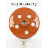 Edenza Güveç Dolma Sarma Taşı Kapağı Sırlı Çömlek 18 cm - Çok Renkli