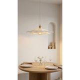EDESİNG LEAF SEVO DUO İKİ KATLI SARKIT BOHEM AVİZE (RUSTİK AMPUL HEDİYE) 105 CM ÖRGÜ KUMAŞ KABLO