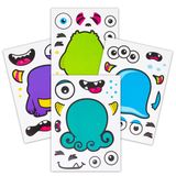 Edgewood Toys 24 Çocuklar İçin Canavar Çıkartması Yap - Canavar Temalı Doğum Günü Partisi Hediyeleri ve Malzemeleri - Çocuklar için Eğlenceli El Sanatları Projesi 3+ - Çocuklarınızın Yaratıcı Olmasına ve En