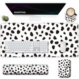 EDGFRTOIO Büyük Mouse Pad Bilek Dinlenme 4 Parça Set, XXL Genişletilmiş Oyun Mousepad + Klavye Bilek Desteği + Dirsek Bilek Desteği + Masaüstü Bilgisayar Masası Matı için Bardak Altlığı 89,9 cm x 39,9