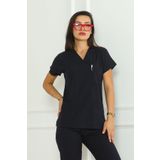 EDİFOR Scrubs Lacivert Doktor/ Hemşire Forması Alt Üst Takım Cerrahi Forma (Kadın)
