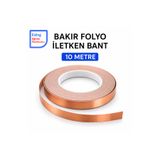 EDİNG EĞİTİM PLATFORMU Bakır Folyo İletken Bant 3 mm x 10 Metre – Kağıt Devre, Elektronik Devre ,Vitray ve Rezistans İletken Bakır Folyo Bant