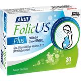 Edis Pharma Aktif Folicus Plus 30 Tablet Folik Asit, İyot, Vitamin B6 ve B12 İçeren Takviye Edici Gıda