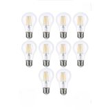 Edison 10lu Rustik A60 Led Filament Ampul E27 Gün Işığı Aydınlatma Ampulü Led Ampul ( Yüksek Işık Gücü)