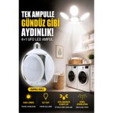 Edison 60W Basketbol UFO 4+1 Kanatlı Led Ampul 6500K Beyaz Işık