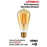 Edison Armut Tipi Ampül Flemanlı Tasarruflu St64 Led Rustik Dekoratif Ampul Vintage Aydınlatma