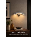 Edison Dekoratif Gümüş Yarım Ay LED Aplik Duvar Aydınlatması Modern Tasarım İç ve Dış Mekan Aydınlatma