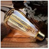 Edison Flemanlı St64 Rustik 40W E27 Duy Dekoratif Armut Ampul