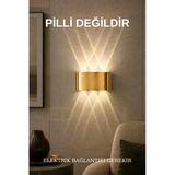 Edison Gold Elektrikli LED Aplik Gün Işığı Modern Dekoratif Duvar Lambası Çift Yönlü Aydınlatma
