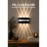 Edison Gümüş Detaylı Elektrikli LED Aplik Gün Işığı Modern Dekoratif Duvar Lambası Çift Yönlü Aydınlatma