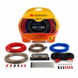 Edison KIT-4 4GA Amfi Kablo Seti, 5 Metre Güç Kablosu, 5 Metre RCA Kablo, 10 Metre Hoparlör Kablosu, 80 Amper Sigortalık, 4 Kanal ve Mono Amfiler için