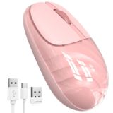 EDJO Kablosuz Fare, 3 Modlu Bluetooth 5.0 ve 3.0 Şarj Edilebilir Fare Sevimli Su Dalgalanması, 3 Düğme, Dizüstü Bilgisayar, Mac, Chromebook, Windows için 2.4G Taşınabilir Bilgisayar Faresi (Pembe)