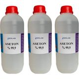 Edlab Saf Aseton % 99.9 3 Litre SERTİFİKALI - Şeffaf