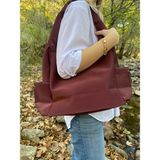 Edmirinda Paraşüt Shopper Model Günlük Omuz Çantası - Bordo