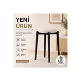 EDMONDA EV AKSESUAR ZÜMRA TEKLİ PUF TABURE BENCH MAKYAJ SANDALYESİ SİYAH AYAK