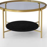 EDMONDA EVAKSESUAR Oslo Gold Orta Sehpa Şeffaf Cam