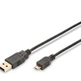 Ednet 84200 USB 2.0 bağlantı kablosu, tip A konnektör, diğer ucu Mikro B Fiş, 1,8 m Siyah