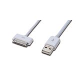 Ednet ED-31002 1 m USB 2.0 to iPod İphone iPad 30 Pin AWG 30 Ul Beyaz Şarj Data Kablosu