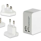 Ednet ED-31808 2xUSB Port Evrensel EU/UK/US Seyahat Şarj Seti