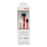 Ednet ED-84143 0,5 m SATA 13 Pin to SATA 7 Pin L Tipi 4 Pin Güç Erkek-Erkek SATA Kablosu