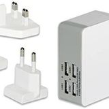 Ednet EVRENSEL (EU/UK/US) SEYAHAT ŞARJ SETİ , 4 X USB PORT