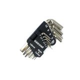 Edoni 10 Parça L Alyan Anahtar Takımı, Hex, Metrik 1.5–10 mm Boyutlu, Dayanıklı, Taşıma Aparatlı, Profesyonel Kalite, Hobi ve Endüstriyel Kullanım İçin Mini Set (Nikel, 120 mm)