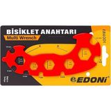 Edoni Bisiklet Anahtarı, Paslanmaz Çelik, 6‑17 mm Somun, Ekstra Dayanıklı, Çok Fonksiyonlu, E - Çok Renkli