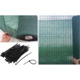 Edoplast 1x4 Metre %75 Gölgelik File Bahçe Duvarı Inşaat Otopark Çit Filesi Gölgeleme Filesi Duvar Kumaşı Tel Tülü Bağlama Kelepçeli - 1 x 4 m - Yeşil