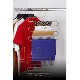 Edora Home 10'lu Mat Gold 5 Katlı Pantolon Askılığı Dolap İçi Elbise Şal Eşarp Askılık Paslanmaz Metal - Altın