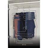 Edora Home 10'lu Parlak Silver 5 Katlı Pantolon Askılığı Dolap İçi Elbise Şal Eşarp Askılık Paslanmaz Metal - Gümüş