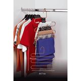 Edora Home 10'lu Rose 5 Katlı Pantolon Askılığı Dolap İçi Elbise Şal Eşarp Askılık Paslanmaz Metal