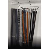 Edora Home 10'lu Siyah Zigzag Askı Pantolon Şal Eşarp Kemer Askılığı Dolap İçi Organizer