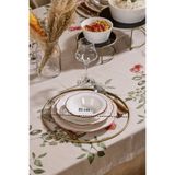 Edora Home 12'li Mat Gold Yuvarlak Supla Amerikan Servis Sunum Altlığı Halka Runner İçi Boş Paslanmaz Metal