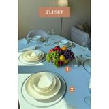 Edora Home 2’li Set Mat Gümüş 6'lı Supla Oval Köşeli Meyve Sepeti Mutfak Seti