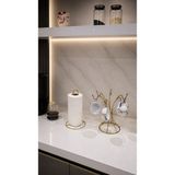 Edora Home 2’li Set Parlak Altın Kuğu Peçetelik Dik Kağıt Havluluk Mutfak Seti