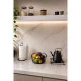 Edora Home 3’lü Set Siyah Dik Kağıt Havluluk Ayraçlı Nihale Oval Köşeli Meyve Sepeti Mutfak Seti