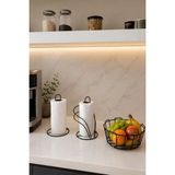 Edora Home 3’lü Set Siyah Kuğu Peçetelik Dik Kağıt Havluluk Oval Köşeli Meyve Sepeti Mutfak Seti