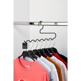 Edora Home 5'li Siyah Zigzag Askı Pantolon Şal Eşarp Kemer Askılığı Dolap İçi Organizer