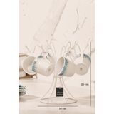 Edora Home Bej 6 Kancalı Bardak Askılık, Kupa, Fincan Kancalı Mutfak Set Üstü Düzenleyici - Metal Paslanmaz - 0 - 99 ml