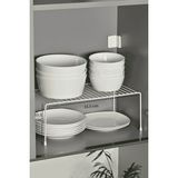Edora Home Bej Dolap İçi Düzenleyici Tel Raf Fincan Tabak Kase Organizer Paslanmaz Metal - Dolap İçi Raf - Beyaz - Bej