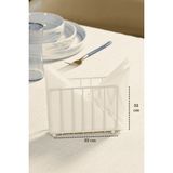 Edora Home Bej Kafes Peçetelik Peçete Standı Kafe Restoran Otel Dekoratif Paslanmaz Metal - Beyaz
