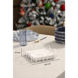 Edora Home Bej Kare 18 cm Peçetelik, Kafe, Restoran, Otel, Mutfak Sofra Büyük Boy Peçete - Metal Paslanmaz