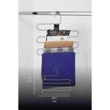 Edora Home Dolap İçi 5 Katlı Mat Gümüş Pantolon Askılık Akıllı Dekoratif Askı Paslanmaz Metal