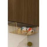 Edora Home Gold Raf Altı Kanguru Sepet, Çok Amaçlı Düzenleyici Organizer , Bardak Rafı - Altın
