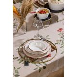 Edora Home Gold Tekli Içi Boş Yuvarlak Supla,amerikan Sunum Servis,şık Çeyiz Seti,halka Runner-metal Paslanmaz